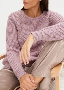 Grobstrickpullover mit Glanzgarn