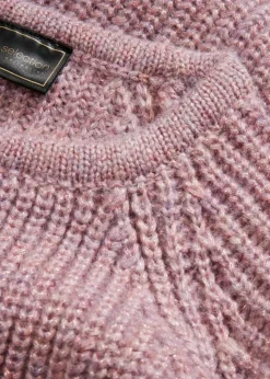 Grobstrickpullover mit Glanzgarn