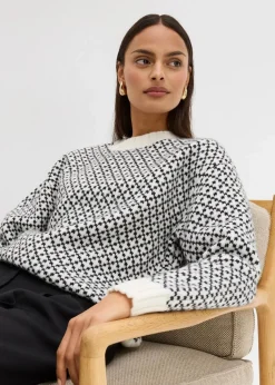 Grobstrick-Pullover mit Wollanteil