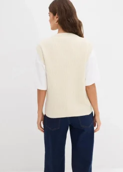 Grobstrick-Pullunder