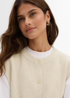 Grobstrick-Pullunder