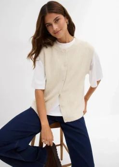 Grobstrick-Pullunder