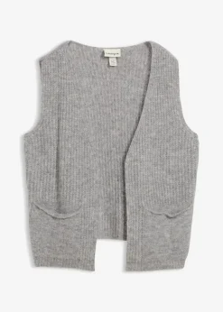 Grobstrickweste mit Alpakawolle