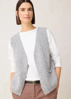 Grobstrickweste mit Alpakawolle