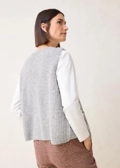 Grobstrickweste mit Alpakawolle