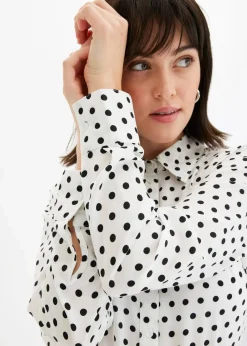 Hemdbluse aus feinem Satin