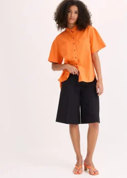 Hemdbluse aus feinem Viskose-Mix