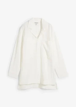 Hemdbluse aus fließendem Viskose-Mix