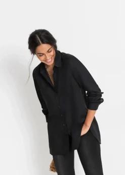 Hemdbluse aus softer Viskose