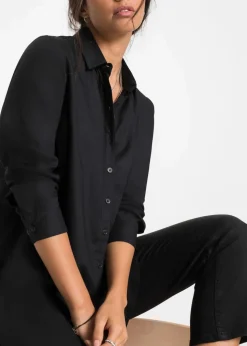 Hemdbluse aus softer Viskose