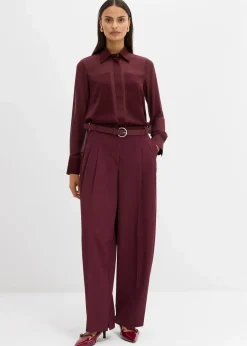 Hemdbluse mit Satineinsatz