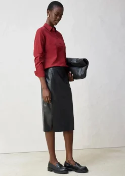 Hemdbluse mit Seidenanteil