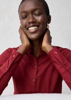 Hemdbluse mit Seidenanteil