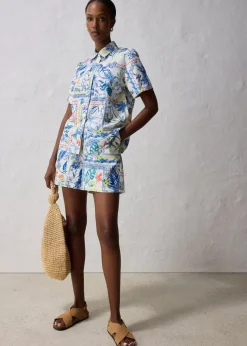 Hemdbluse mit Seidenanteil