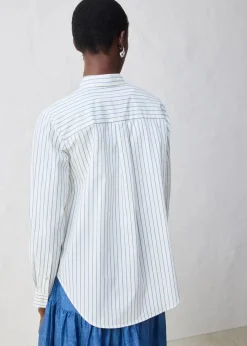 Hemdbluse mit Seidenanteil