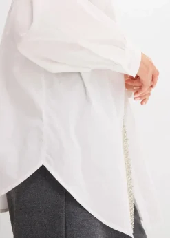 Hemdbluse mit Strass-Applikation