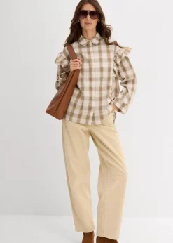 Hemdbluse mit Volants