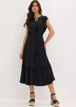 Hemdblusenkleid aus fließender Viscose