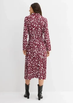 Hemdblusenkleid aus fließender Viskose