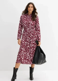 Hemdblusenkleid aus fließender Viskose