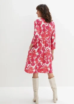 Hemdblusenkleid aus fließender Viskose