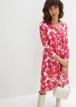 Hemdblusenkleid aus fließender Viskose