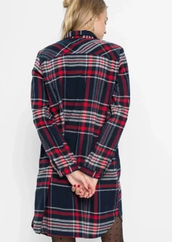 Hemdblusenkleid aus reiner Baumwolle