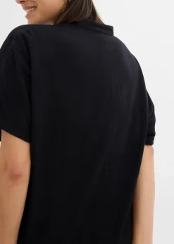 Hemdblusenkleid aus reiner Baumwolle