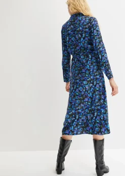 Hemdblusenkleid aus reiner Viskose