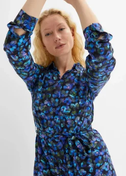 Hemdblusenkleid aus reiner Viskose