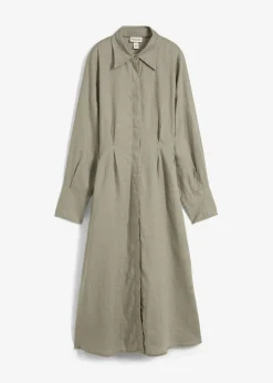 Hemdblusenkleid aus reinem Leinen