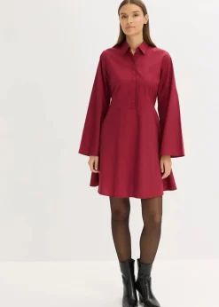 Hemdblusenkleid aus reiner Baumwolle