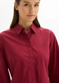 Hemdblusenkleid aus reiner Baumwolle