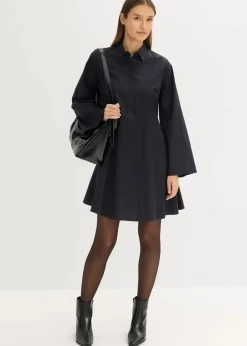 Hemdblusenkleid aus reiner Baumwolle