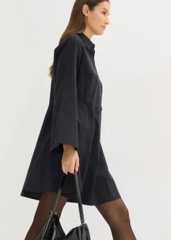 Hemdblusenkleid aus reiner Baumwolle