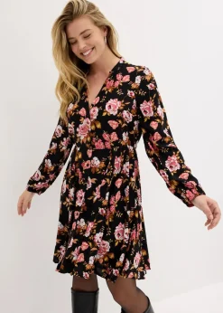 Hemdblusenkleid aus reiner Viskose