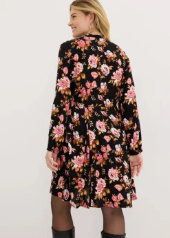 Hemdblusenkleid aus reiner Viskose