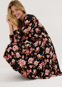 Hemdblusenkleid aus reiner Viskose