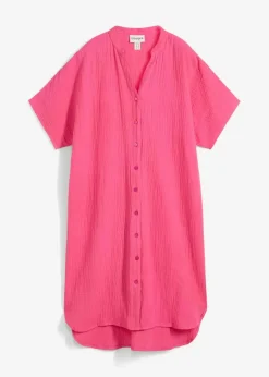 Hemdblusenkleid aus reiner Baumwolle