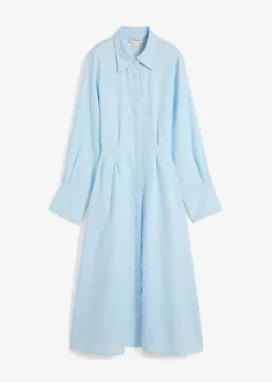 Hemdblusenkleid aus reinem Leinen