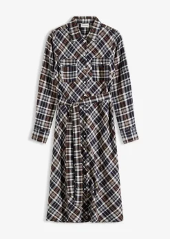 Hemdblusenkleid aus softem Flanell