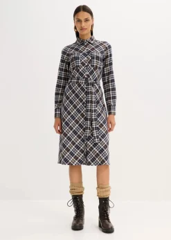 Hemdblusenkleid aus softem Flanell