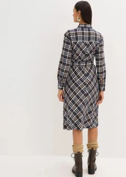 Hemdblusenkleid aus softem Flanell