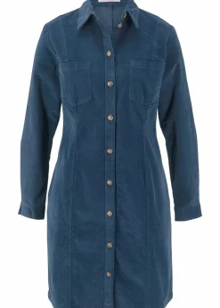 Hemdblusenkleid Cord, Stretch