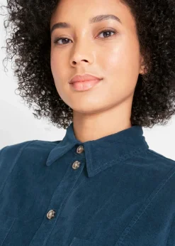 Hemdblusenkleid Cord, Stretch