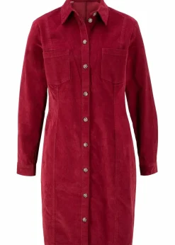 Hemdblusenkleid Cord, Stretch