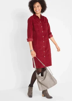 Hemdblusenkleid Cord, Stretch