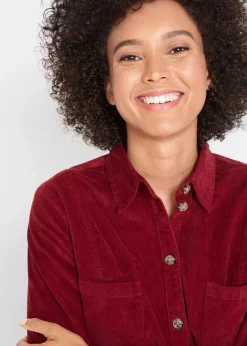 Hemdblusenkleid Cord, Stretch