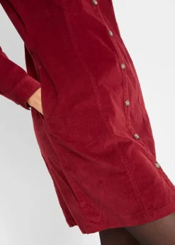 Hemdblusenkleid Cord, Stretch