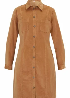 Hemdblusenkleid Cord, Stretch